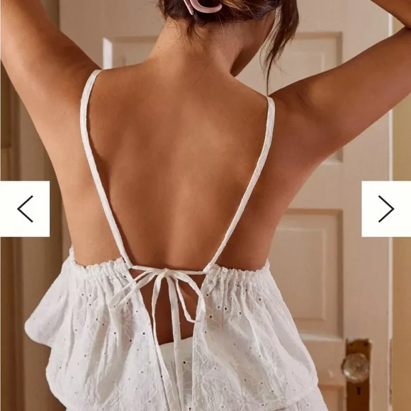 Anthropologie White Eyelet Lace Top - Picture 4 of 4